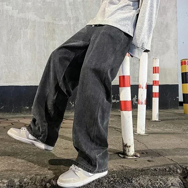 Streetwear Brand Jacket - New Streetwear Loose Jeans Men Korean