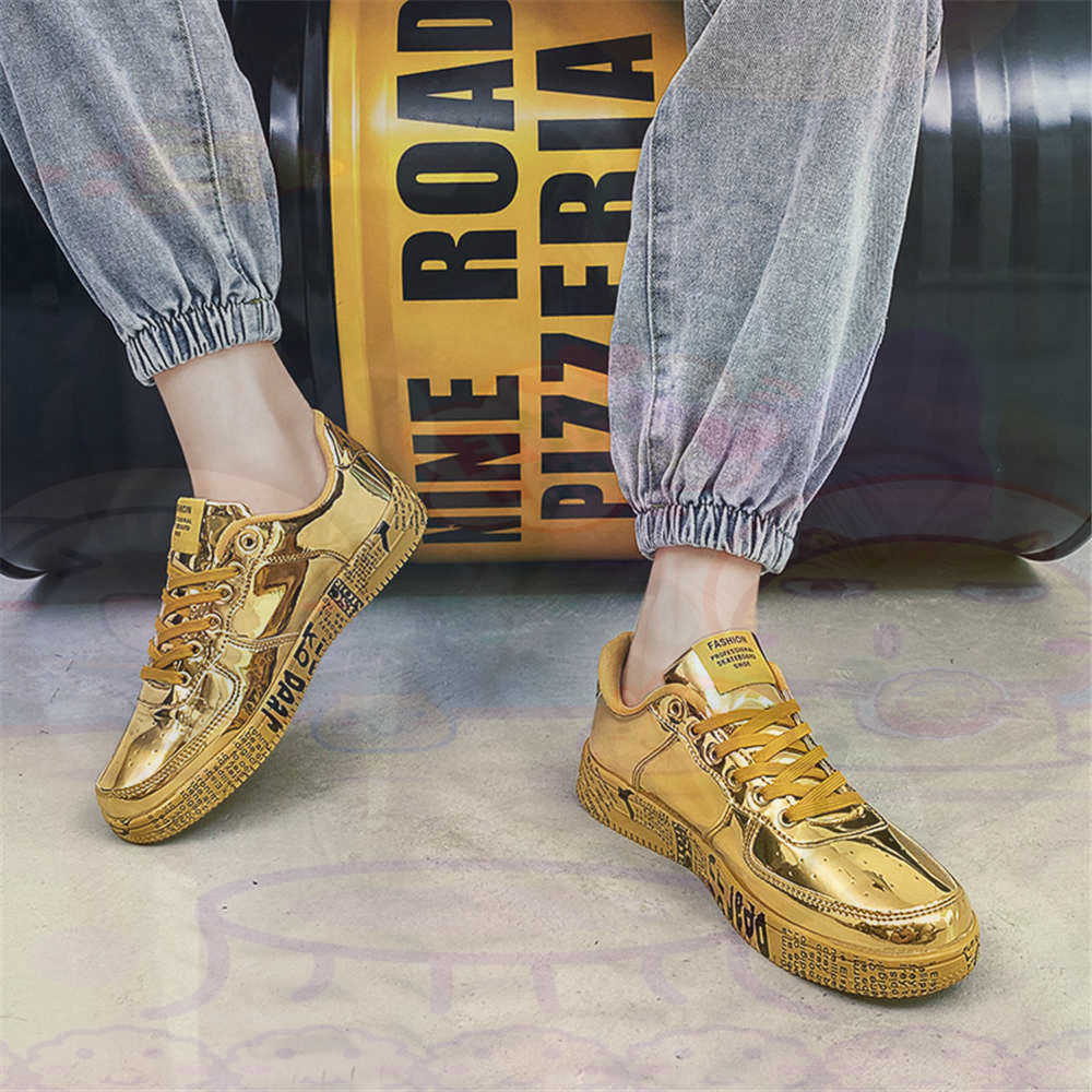 Yellow Streetwear Brand - Round Foot Size 45 Sneakers Wholesale