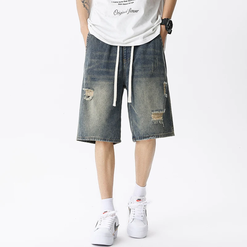 Summer Thin Denim Shorts Men's - Streetwear Brand Pants recension och pris
