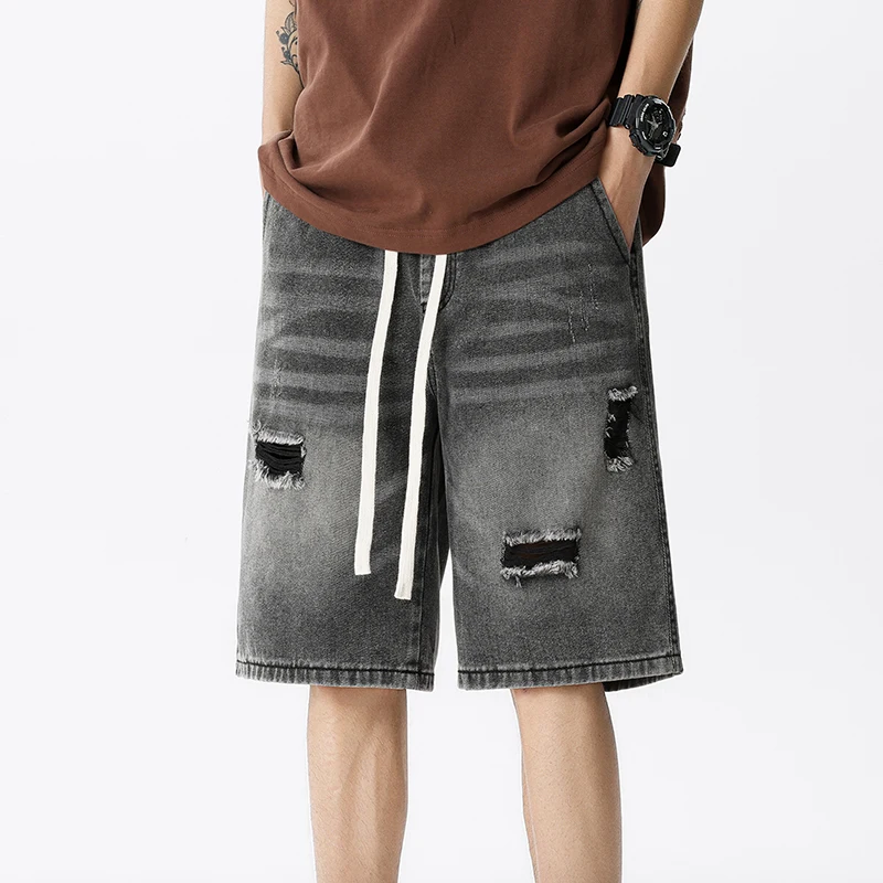 Summer Thin Denim Shorts Men's - Streetwear Brand Pants recension och pris