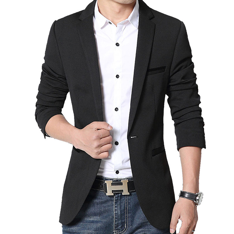 5XL-M Brand Mens Casual Blazer - Streetwear Brand Jacket recension och pris