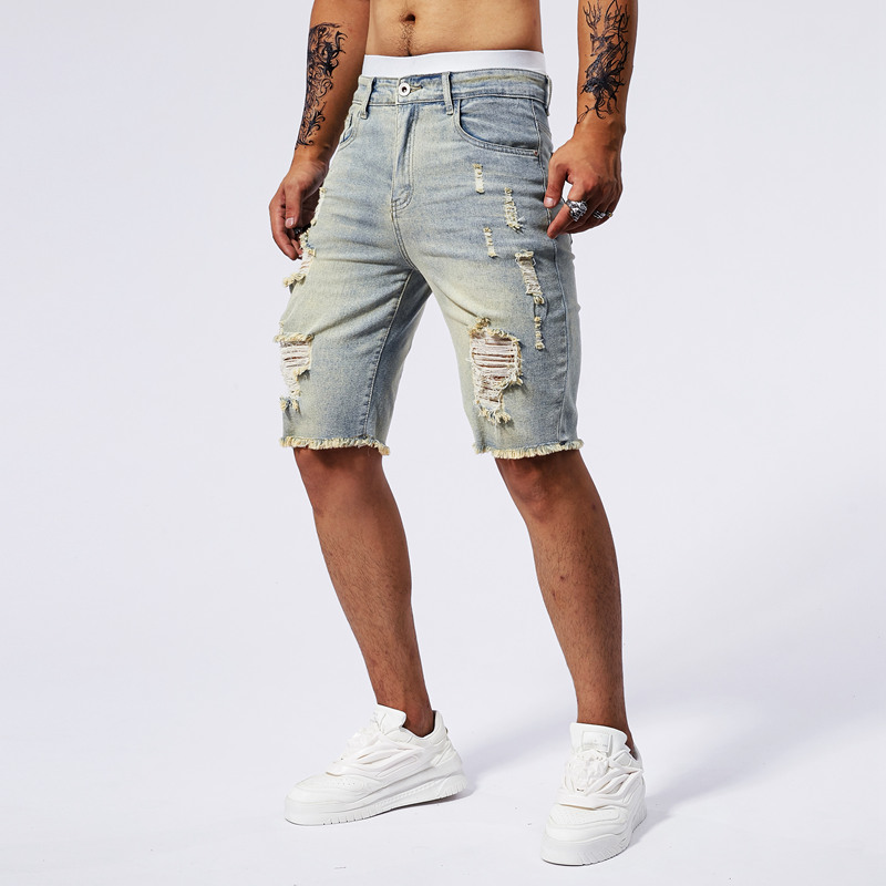 2025 Summer New Men's Ripped D - Streetwear Brand Pants recension och pris