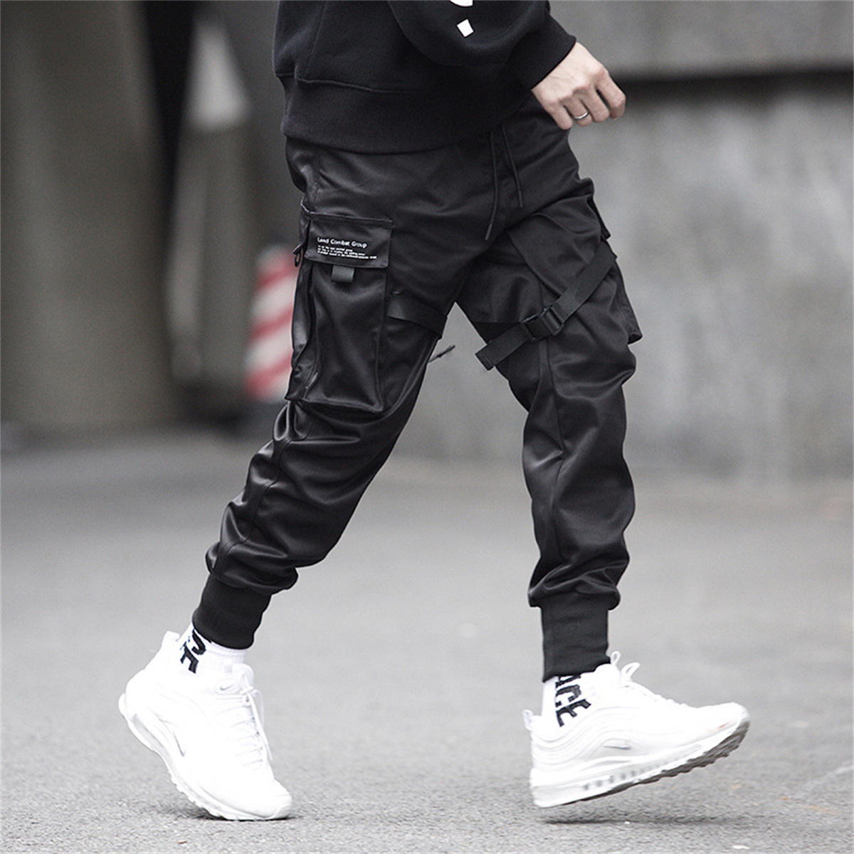 Black Hip Hop Cargo Pants Summ - Streetwear Brand Clothing recension och pris