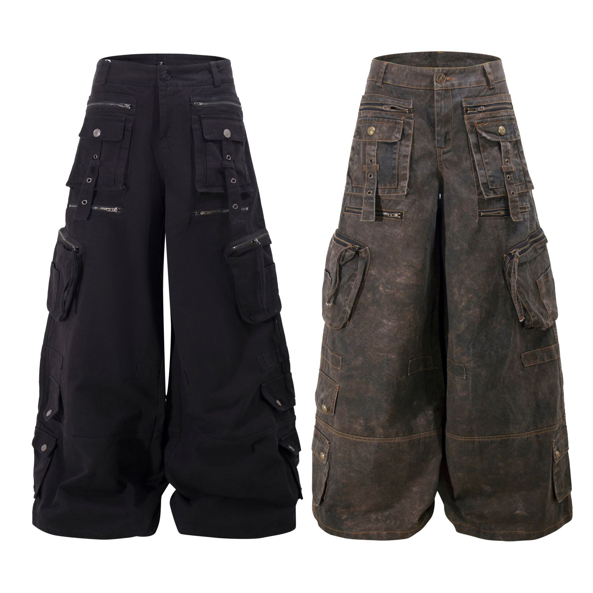 Grunge Techwear Wide Leg Cargo - Streetwear Brand Pants recension och pris