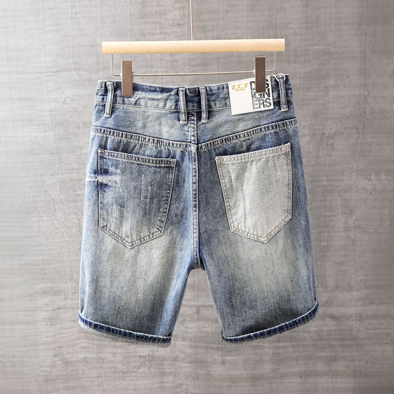 Men's Short Jeans Pants with P - Streetwear Brand Pants recension och pris