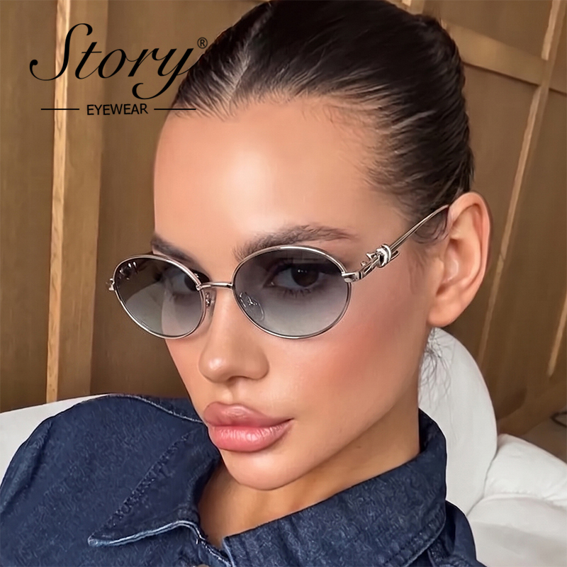 STORY Retro Metal Frame Oval S - Yellow Streetwear Brand recension och pris