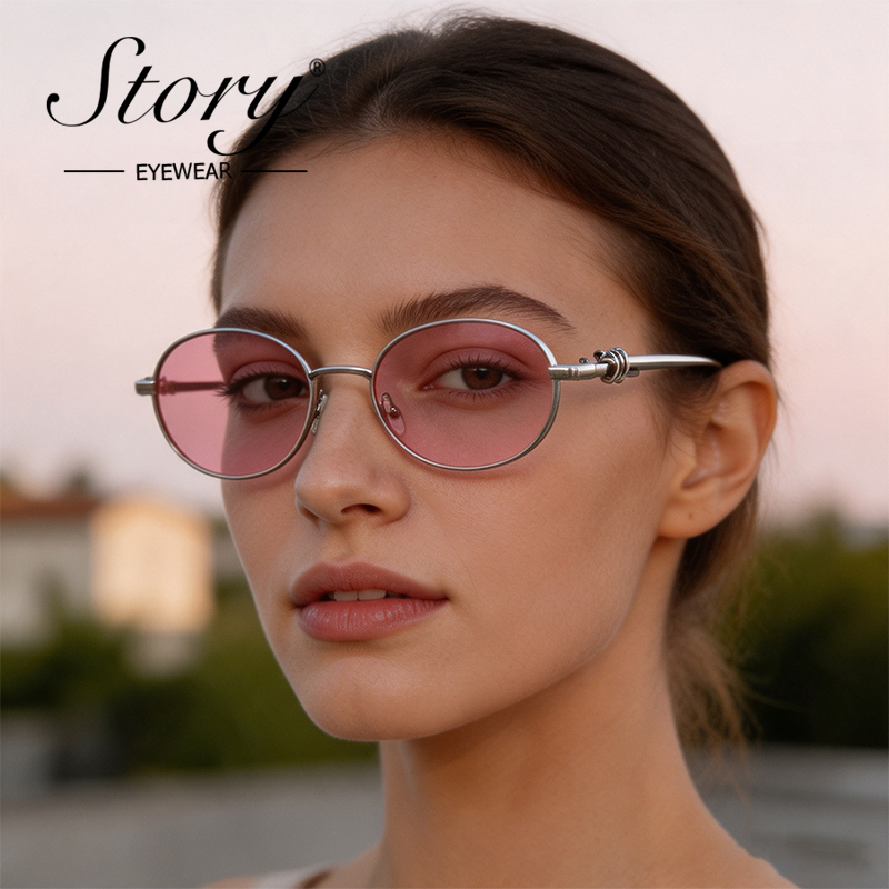 STORY Retro Metal Frame Oval S - Yellow Streetwear Brand recension och pris